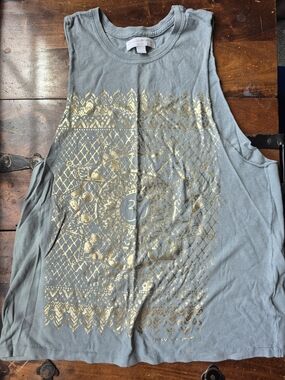 Spiritual Gangsta Gold-Print Muscle Tank Top - Women